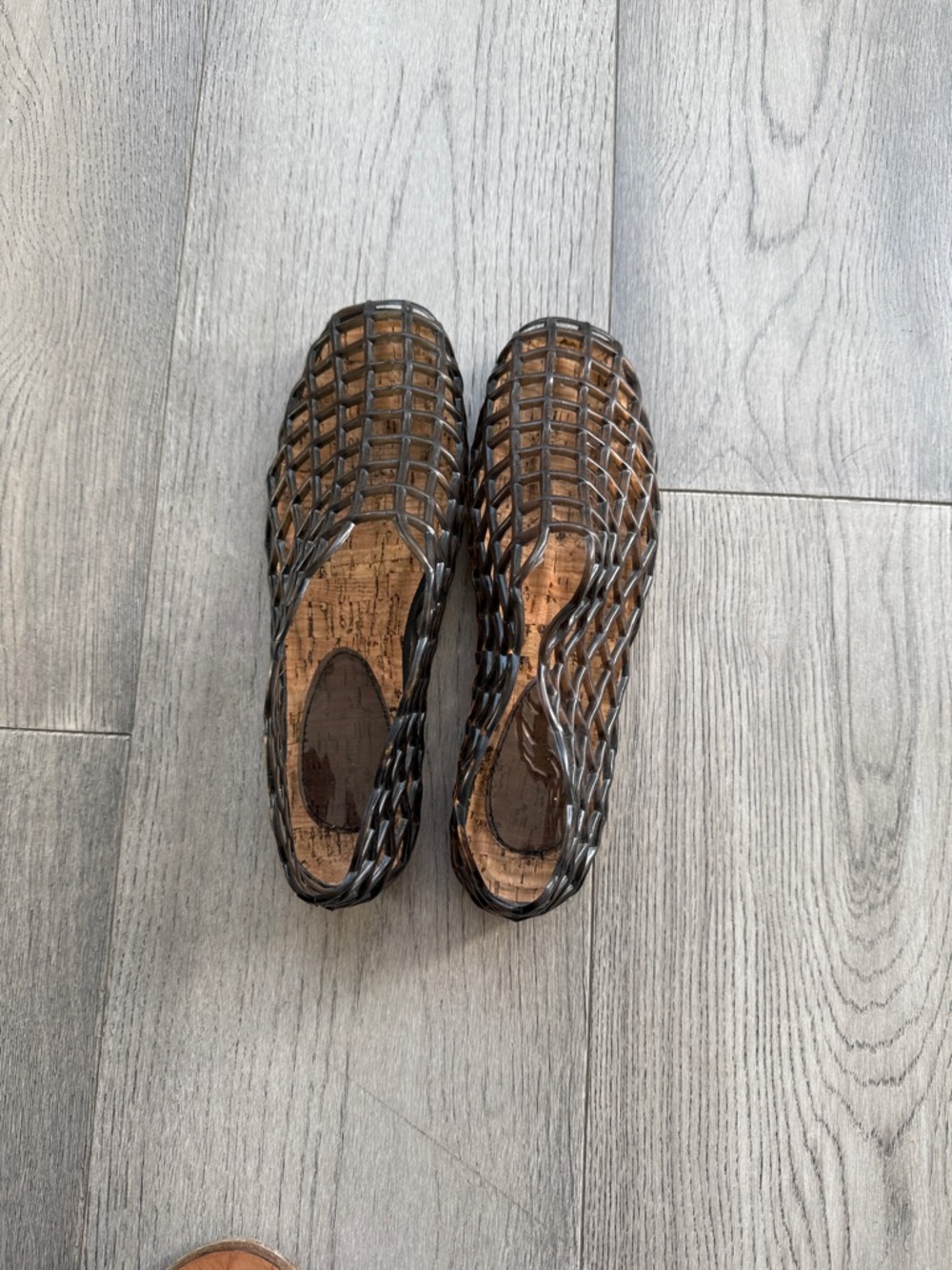 Woven Cage Flat Loafers in Dark Brown